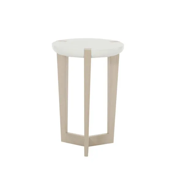 Product Image 1 for Axiom Round White Chairside Table from Bernhardt Furniture