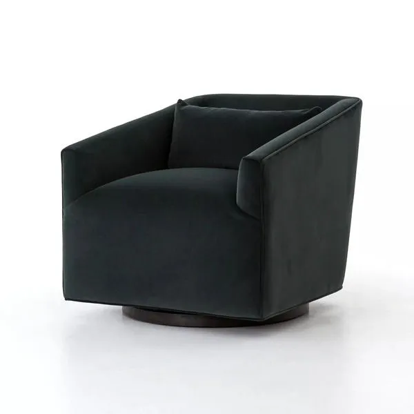 Product Image 2 for York Swivel Chair - Modern Velvet Smoke from Four Hands