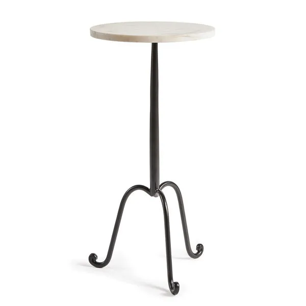 Product Image 1 for Vera Iron and White Marble Side Table from Napa Home And Garden