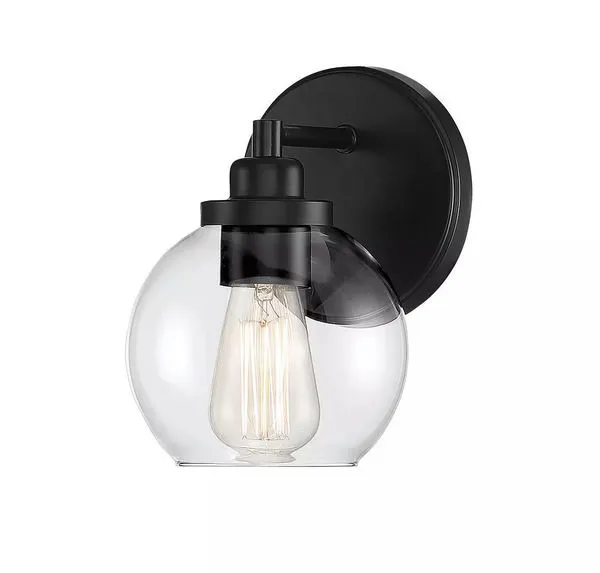 Product Image 1 for Carson Matte Black 1 Light Sconce from Savoy House