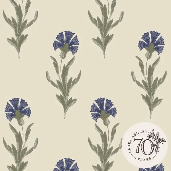 Product Image 1 for Laura Ashley Dandelion Dusky Seaspray Blue Removable Wallpaper from Graham & Brown