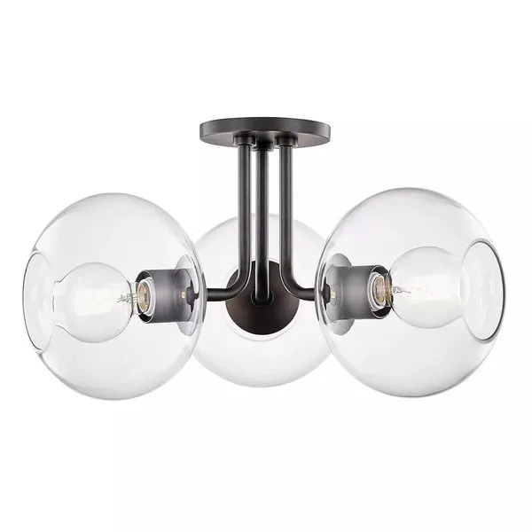 Product Image 1 for Margot 3 Light Semi Flush from Mitzi
