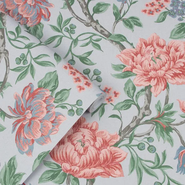 Product Image 1 for Laura Ashley Tapestry Slate Grey Floral Wallpaper from Graham & Brown