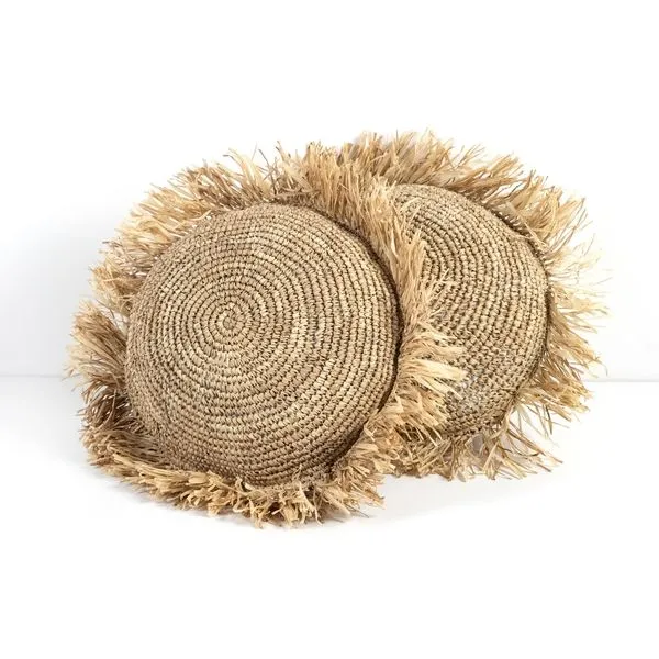 Product Image 1 for Natural Raffia 18" Round Pillow, Set Of 2 from Four Hands