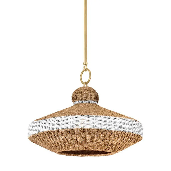 Product Image 1 for Bethel 1-Light Small Vintage Gold Leaf Pendant Light from Hudson Valley