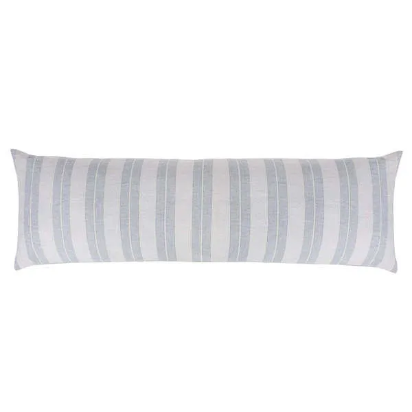Product Image 1 for Carter 18" x 60" Decorative Body Pillow with Insert - Ivory / Denim from Pom Pom at Home