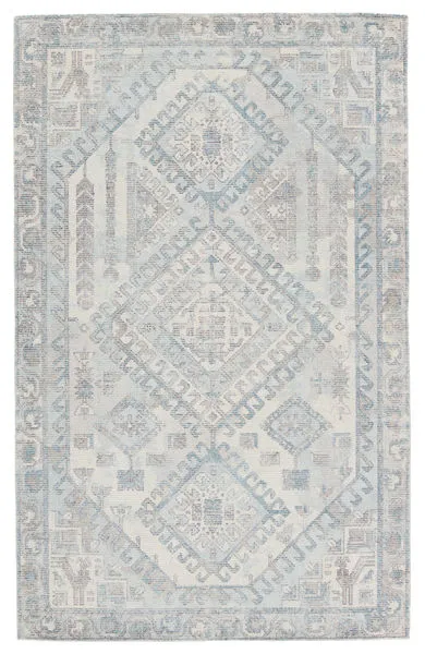 Product Image 1 for Arlowe Handmade Medallion Light Blue/ Gray Rug from Jaipur