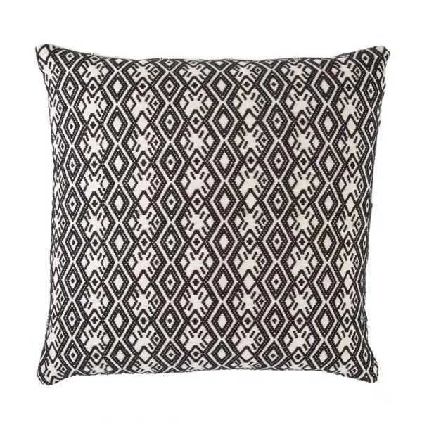 Product Image 2 for Castanet Tribal Black/ White Throw Pillow 22 Inch from Jaipur