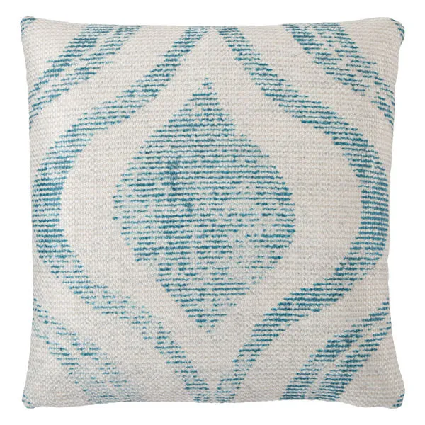 Product Image 1 for Cymbal Indoor/ Outdoor Geometric Teal/ Cream Throw Pillow 18 inch by Nikki Chu from Jaipur