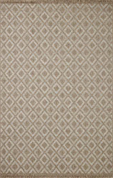 Product Image 1 for Dawn Organic Modern Natural Diamond-Patterned Fringe 7'8" x 10' Rug from Loloi