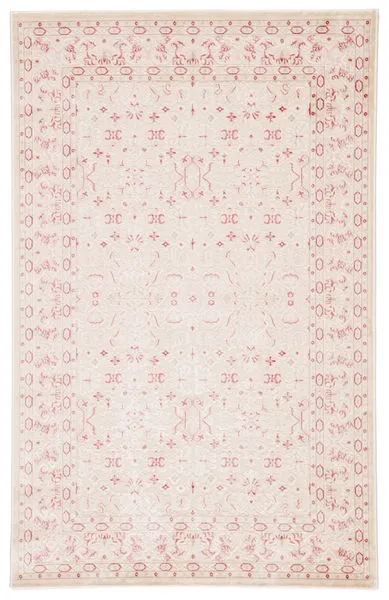 Product Image 3 for Regal Damask Ivory/ Pink Rug from Jaipur