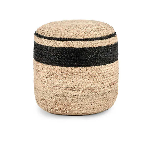 Product Image 1 for Yves 100% Jute 15" Wide Round Natural Pouf from Classic Home Furnishings