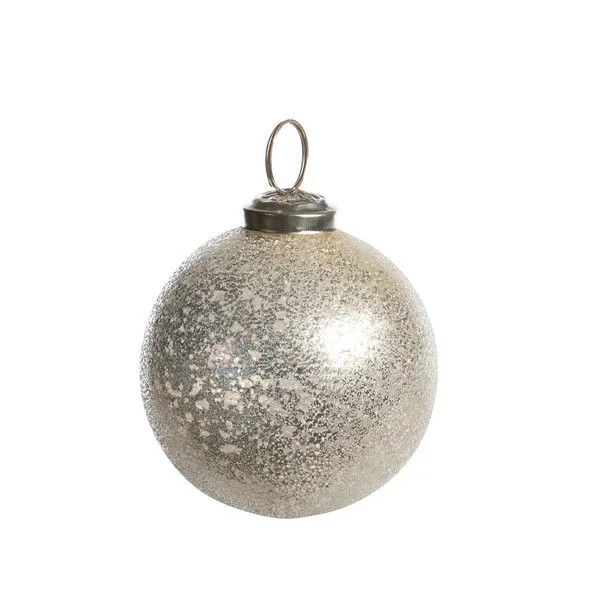 Product Image 1 for Frostine Silver Small Glass Ball Ornament, Set of 6 from Park Hill Collection