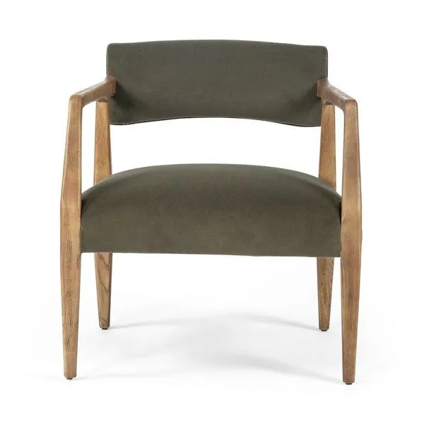 Product Image 1 for Tyler Modern Velvet Loden Armchair from Four Hands