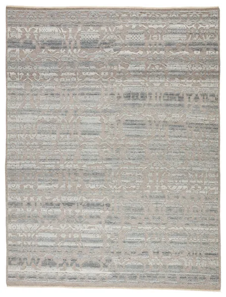 Product Image 1 for Pearson Hand-Knotted Floral Gray/ Taupe Rug from Jaipur