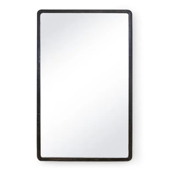 Product Image 1 for Knox Black Leather Rectangle Mirror from Regina Andrew Design