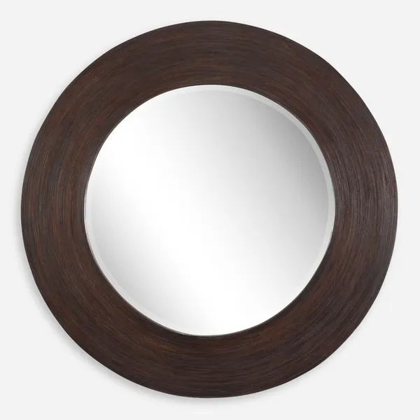 Product Image 1 for Dutton Dark Walnut Round Mirror from Uttermost