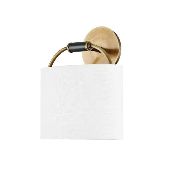 Product Image 1 for Pete Steel 1-Light Wall Sconce - White & Gold from Troy Lighting