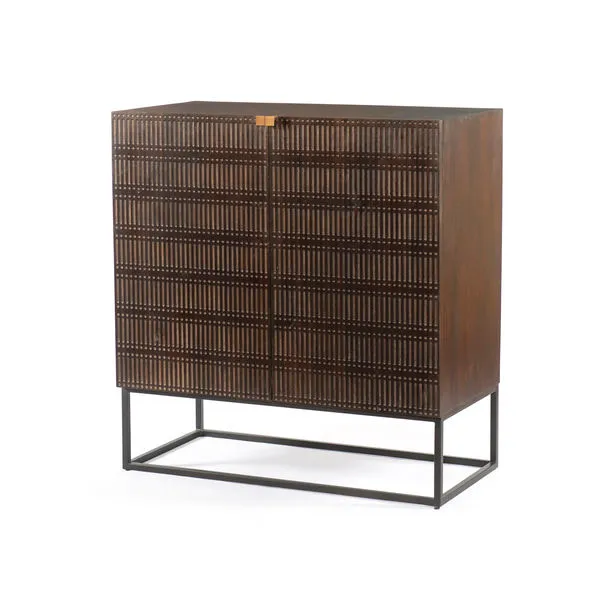 Product Image 1 for Kelby Solid Mango Bar Cabinet - Vintage Brown from Four Hands