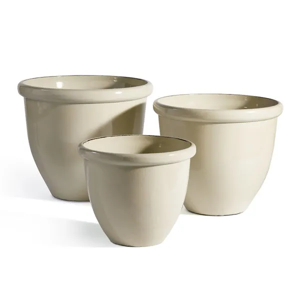 Product Image 1 for Glazelite Garden Pots, Set Of 3 from Napa Home And Garden