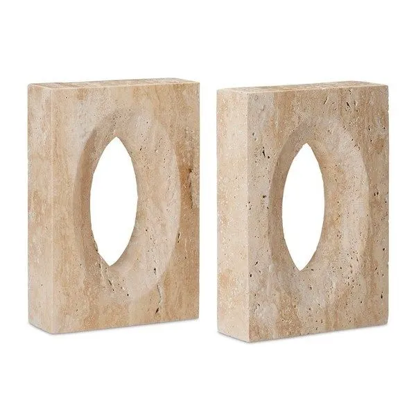 Product Image 1 for Demi Travertine Bookends Set of 2 from Currey & Company