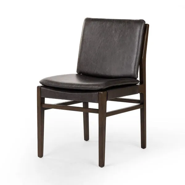 Product Image 1 for Aya Sonoma Black Leather Dining Chair from Four Hands