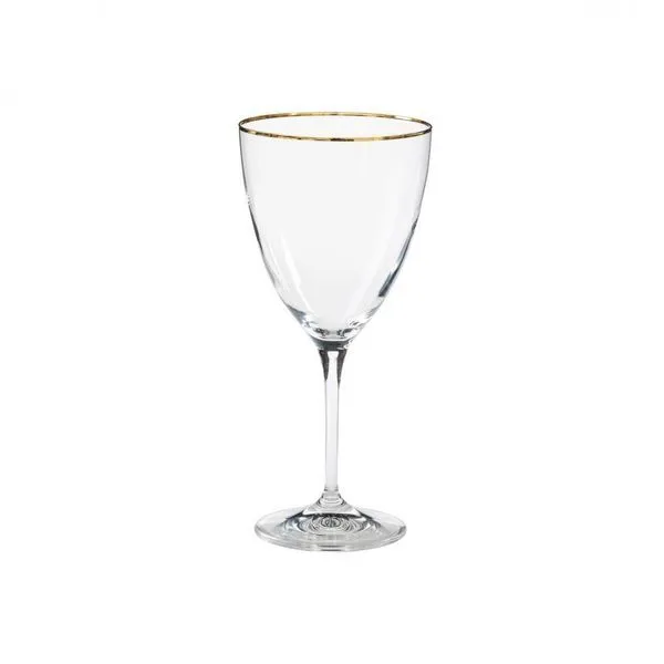 Product Image 1 for Sensa Water Glass, Set of 6 - Clear with Golden Rim from Casafina