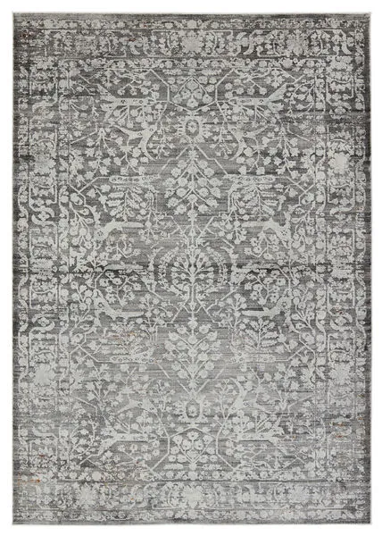 Product Image 1 for Elvira Modern Floral Gray/ Cream Rug - 18" Swatch from Jaipur