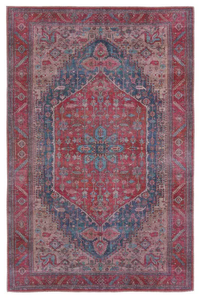 Product Image 1 for Fairbanks Medallion Red/ Blue Rug from Jaipur
