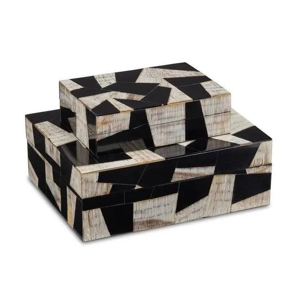 Product Image 1 for Bindu Abstract Box, Set of 2 from Currey & Company