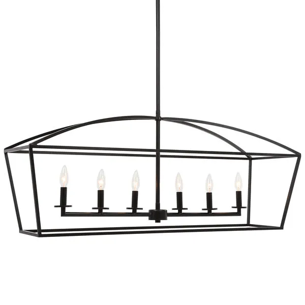 Product Image 2 for Clayton 6 Light Linear Chandelier from Uttermost