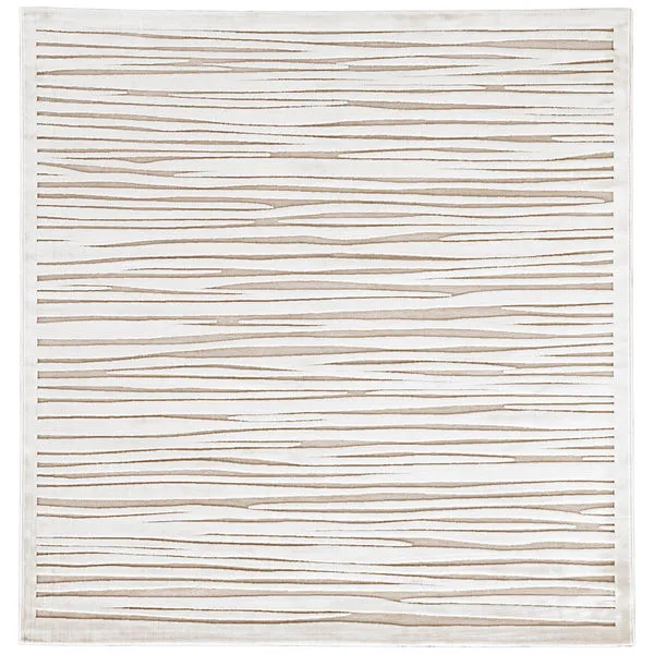 Product Image 2 for Linea Abstract White Square Rug from Jaipur