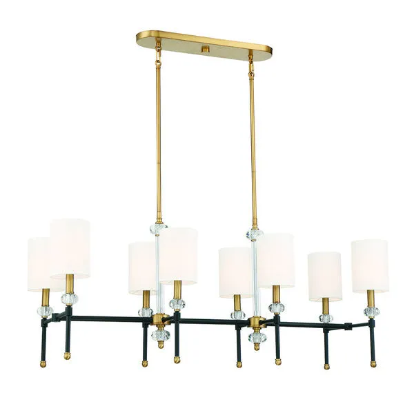 Product Image 1 for Tivoli 8 Light Linear Chandelier from Savoy House
