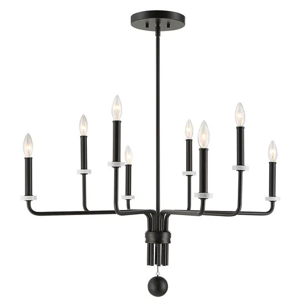 Product Image 2 for Ebony Elegance 8 Light Chandelier from Uttermost