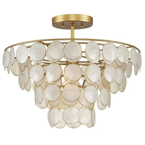 Product Image 1 for Bon Vivant Small Semi-Flush Mount from Currey & Company