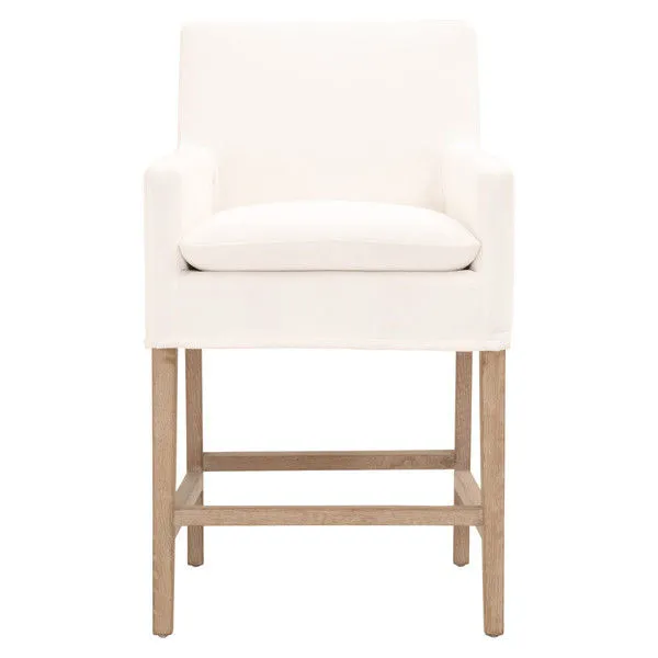Product Image 2 for Drake Slipcover White Counter Stool from Essentials for Living