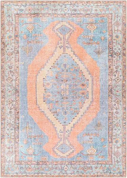 Product Image 1 for Amelie Light Blue / Peach Rug from Surya