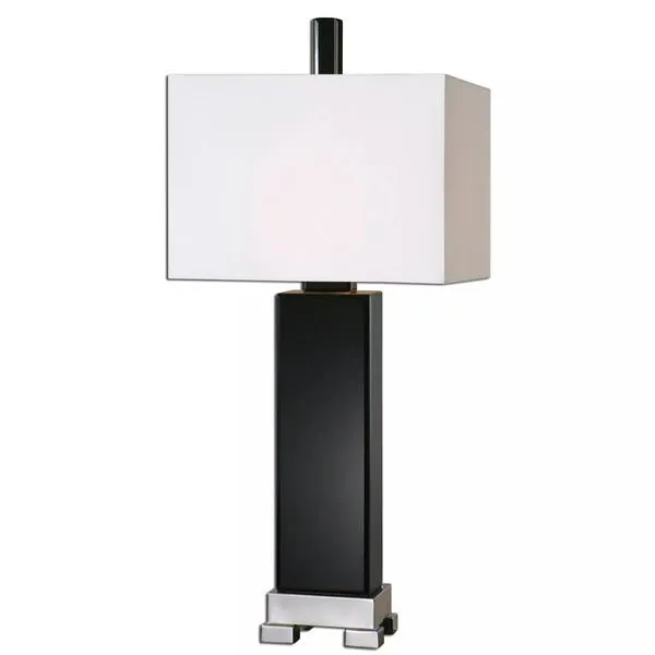 Product Image 1 for Hilarion Black Glass Lamp from Uttermost