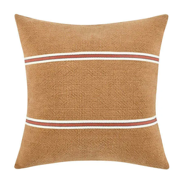 Product Image 1 for Pryce 22" Cotton Linen Blend Throw Pillow, Chestnut Brown from Classic Home Furnishings
