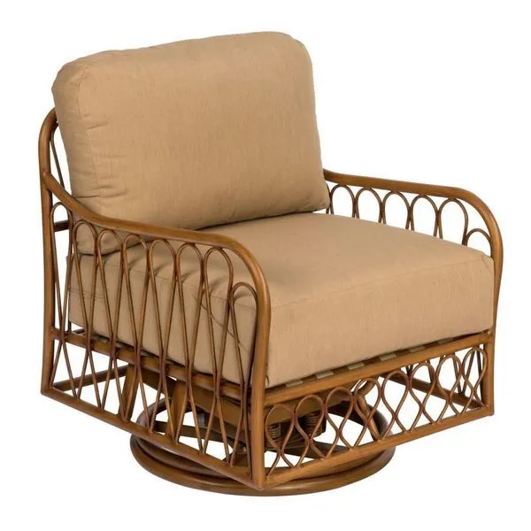Product Image 2 for Cane Swivel Rocking Lounge Chair from Woodard