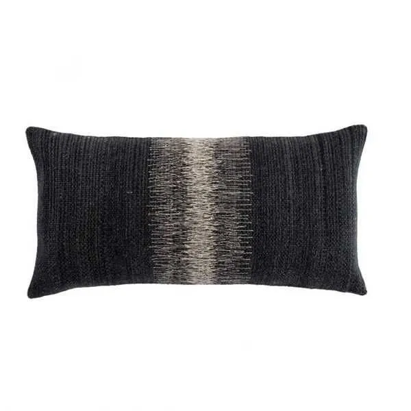 Product Image 2 for Aravalli Ombre Black/ Gray Down Throw Pillow 12x24 Inch from Jaipur