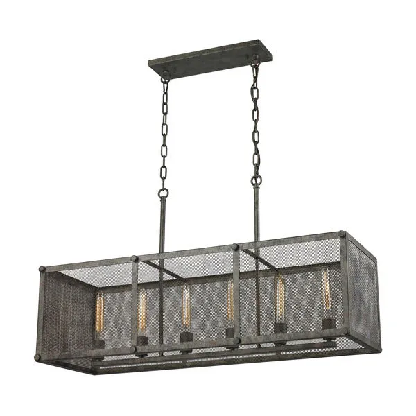 Product Image 1 for Perry 6 Light Island In Malted Rust from Elk Lighting