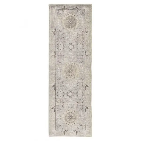 Product Image 2 for Modify Hand Knotted Medallion Gray/ Blue Rug from Jaipur