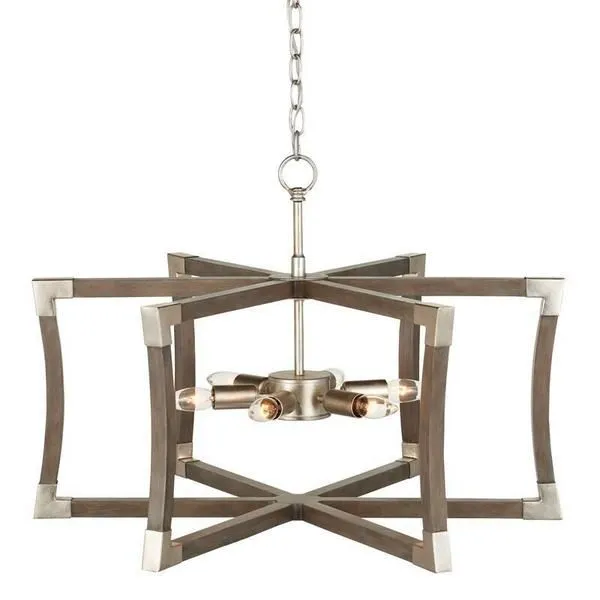 Product Image 1 for Bastian Small Grey Wood & Iron Lantern from Currey & Company