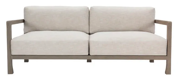 Product Image 3 for Tanah Weathered Teak Outdoor Sofa with White Cushions from Bernhardt Furniture