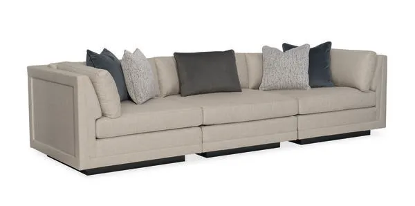Product Image 1 for Beige Fabric Modern Fusion 3 Piece Sectional Sofa from Caracole