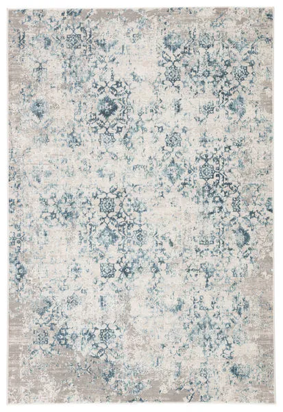Product Image 2 for Siena Damask Blue/ Ivory Rug from Jaipur