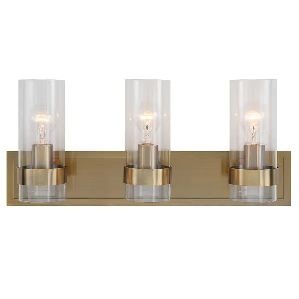Product Image 5 for Cardiff Antique Brass 3 Light Vanity from Uttermost