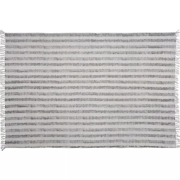 Product Image 2 for Block Print Rug Cotton Rug Sawtooth Stripe from Homart