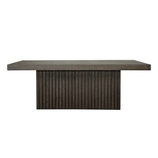 Product Image 1 for Tyson Slatted Pedestal Base Coffee Table In Dark Espresso Oak from Worlds Away